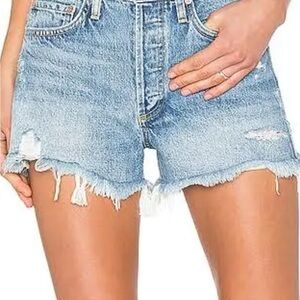 Agolde Parker Bintage Cut off shorts Women's Distressed Denim Shorts